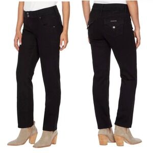 NEW HUDSON Women's Slim Straight Leg Jean Pitch Black 1811754 Size 32 29" Inseam